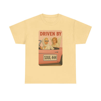 Driven by Soul 444 – Angel Number Retro Graphic Tee | Unisex Vintage Empowerment Shirt - Madame Soulière