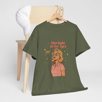 Starlight in Her Eyes – 1111 Angel Number Retro T-Shirt | Unisex Spiritual Vintage Tee - Madame Soulière