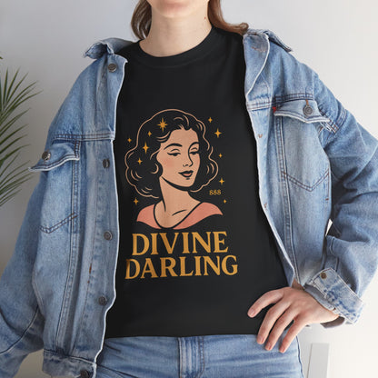 Wearing 888 Like It’s Chanel – Divine Darling T-Shirt, Vintage Retro Unisex Tee, 50s Pin Up Spirit Shirt - Madame Soulière