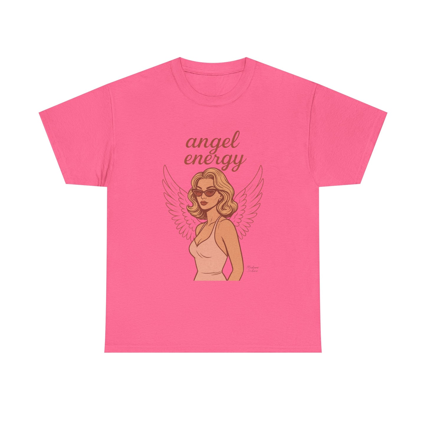 Angel Energy Unisex T-Shirt – Vintage Retro Graphic Tee, Spiritual Pin Up Shirt, Feminine Aesthetic Empowerment Top - Madame Soulière