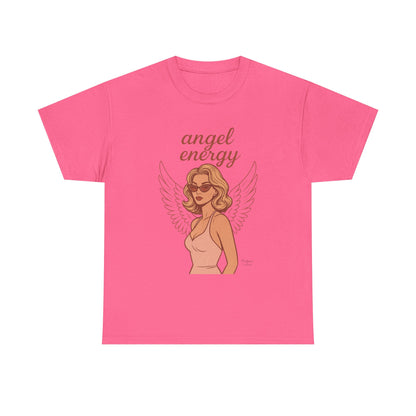 Angel Energy Unisex T-Shirt – Vintage Retro Graphic Tee, Spiritual Pin Up Shirt, Feminine Aesthetic Empowerment Top - Madame Soulière