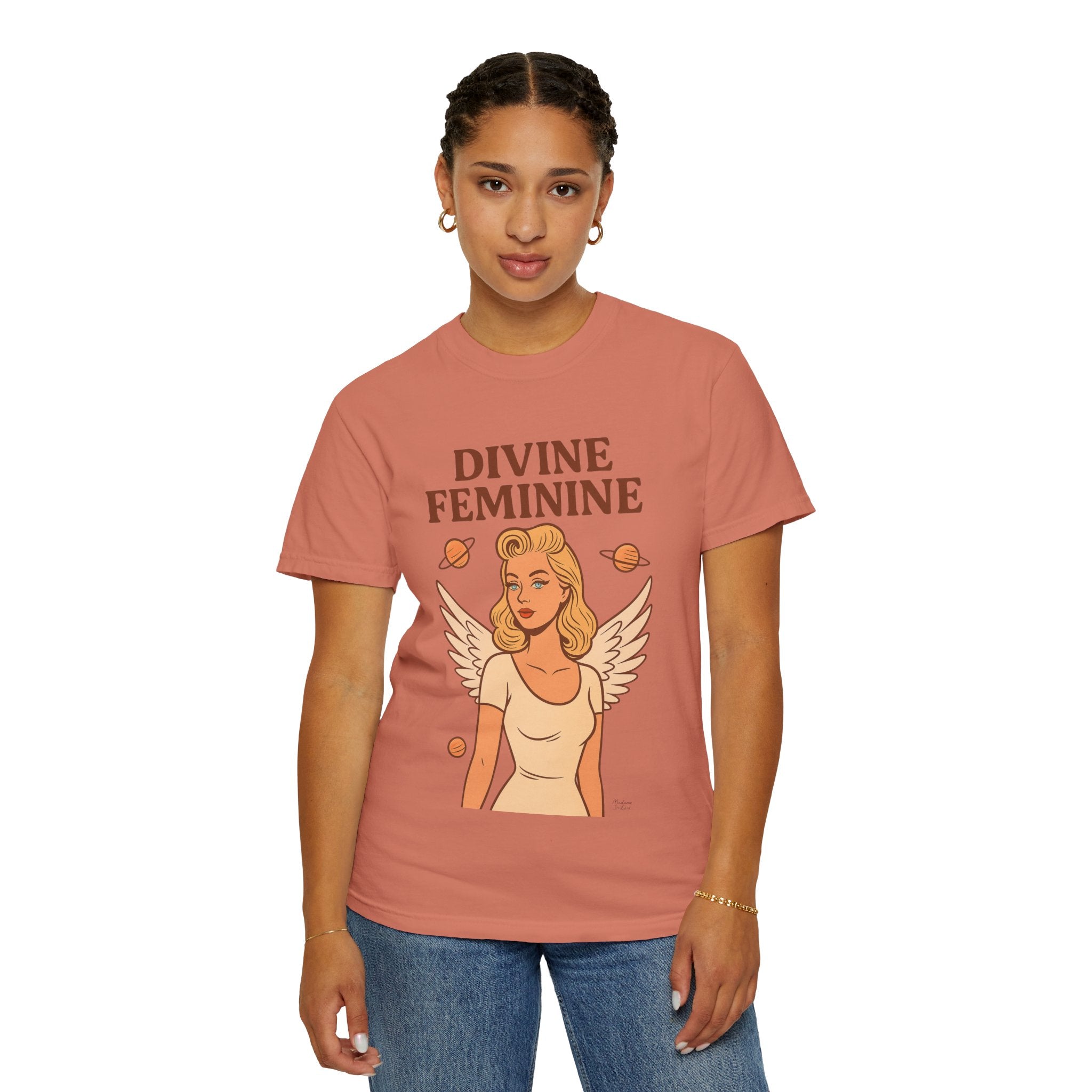 Divine Feminine Graphic T-Shirt – Vintage 50s Pin-Up Unisex Tee