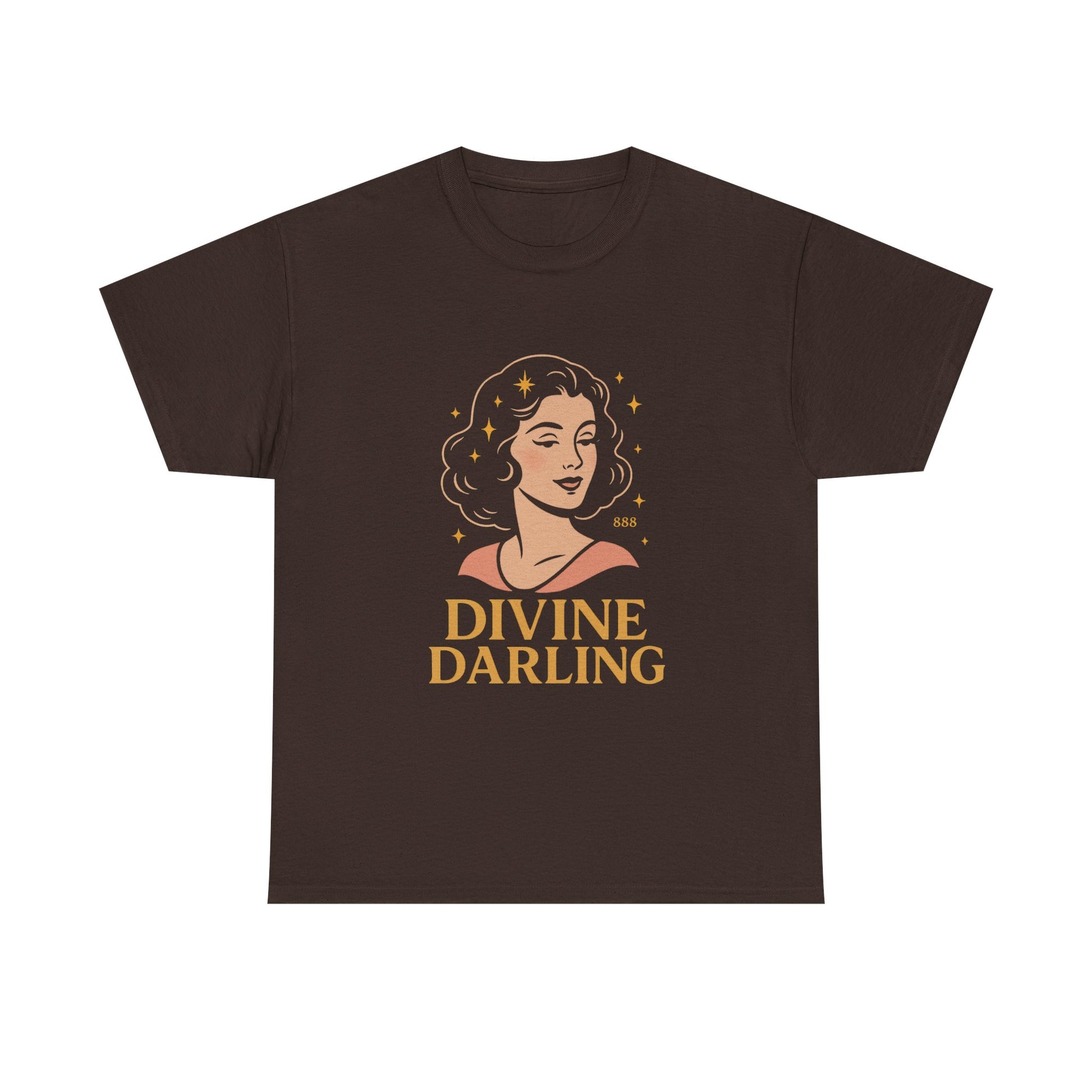 Wearing 888 Like It’s Chanel – Divine Darling T-Shirt, Vintage Retro Unisex Tee, 50s Pin Up Spirit Shirt - Madame Soulière