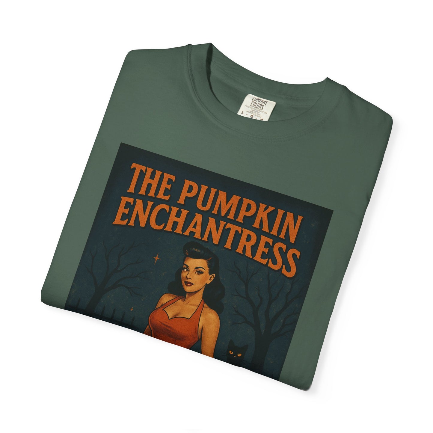 The Pumpkin Enchantress Halloween Unisex T-Shirt – Retro Witch Graphic Tee, Vintage Pumpkin Horror Top, Spooky Unisex Scary Season Shirt - Madame Soulière