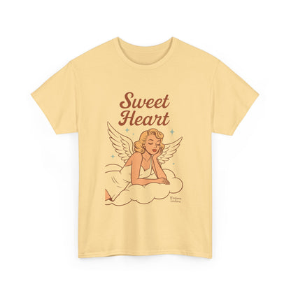 Sweet Heart Unisex T-Shirt – Retro Angel Graphic Tee, Vintage Pin Up Inspired Top, Feminine Heaven Sent Shirt - Madame Soulière