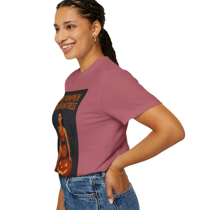 The Pumpkin Enchantress Halloween Unisex T-Shirt – Retro Witch Graphic Tee, Vintage Pumpkin Horror Top, Spooky Unisex Scary Season Shirt - Madame Soulière