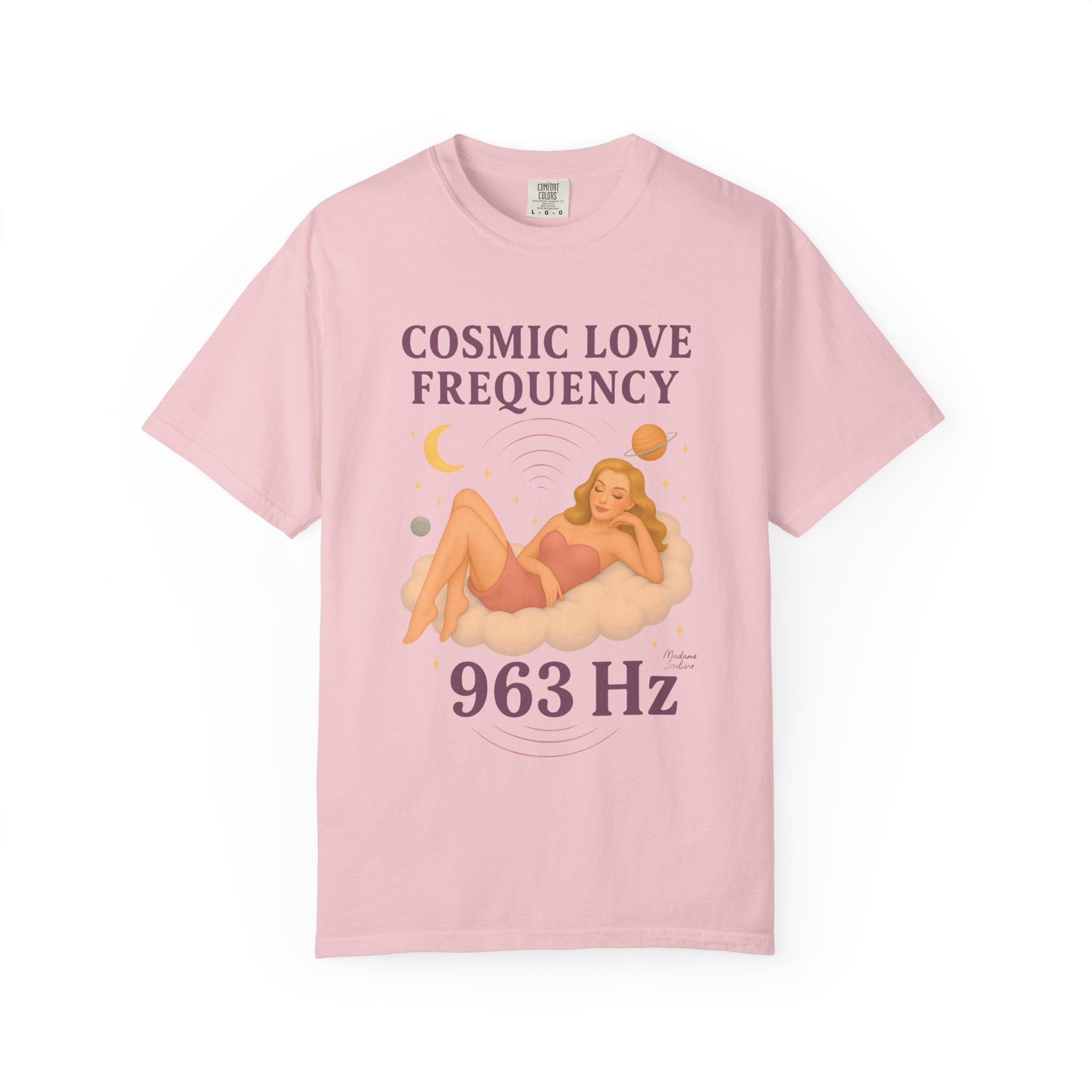 Cosmic Feminine Frequency – Retro Pin-Up Vintage T-Shirt