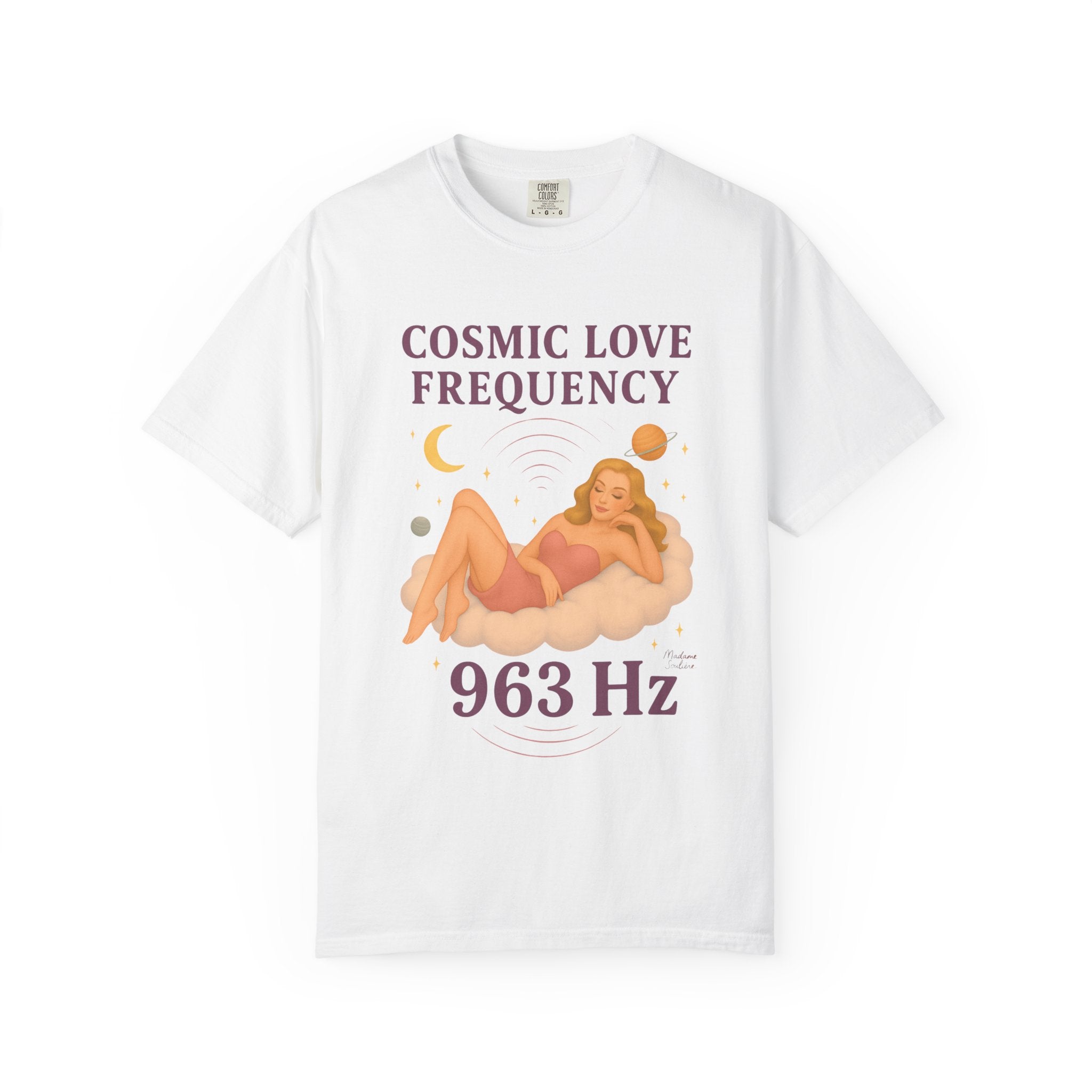 Cosmic Feminine Frequency – Retro Pin-Up Vintage T-Shirt