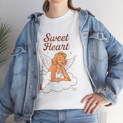 Sweet Heart Unisex T-Shirt – Retro Angel Graphic Tee, Vintage Pin Up Inspired Top, Feminine Heaven Sent Shirt - Madame Soulière