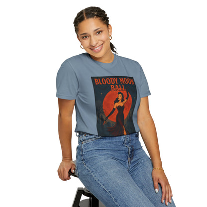 Bloody Moon Halloween Unisex T-Shirt – Vampire Retro Graphic Tee, Vintage Horror Spooky Top, Scary Season Shirt - Madame Soulière