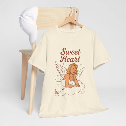 Sweet Heart Unisex T-Shirt – Retro Angel Graphic Tee, Vintage Pin Up Inspired Top, Feminine Heaven Sent Shirt - Madame Soulière