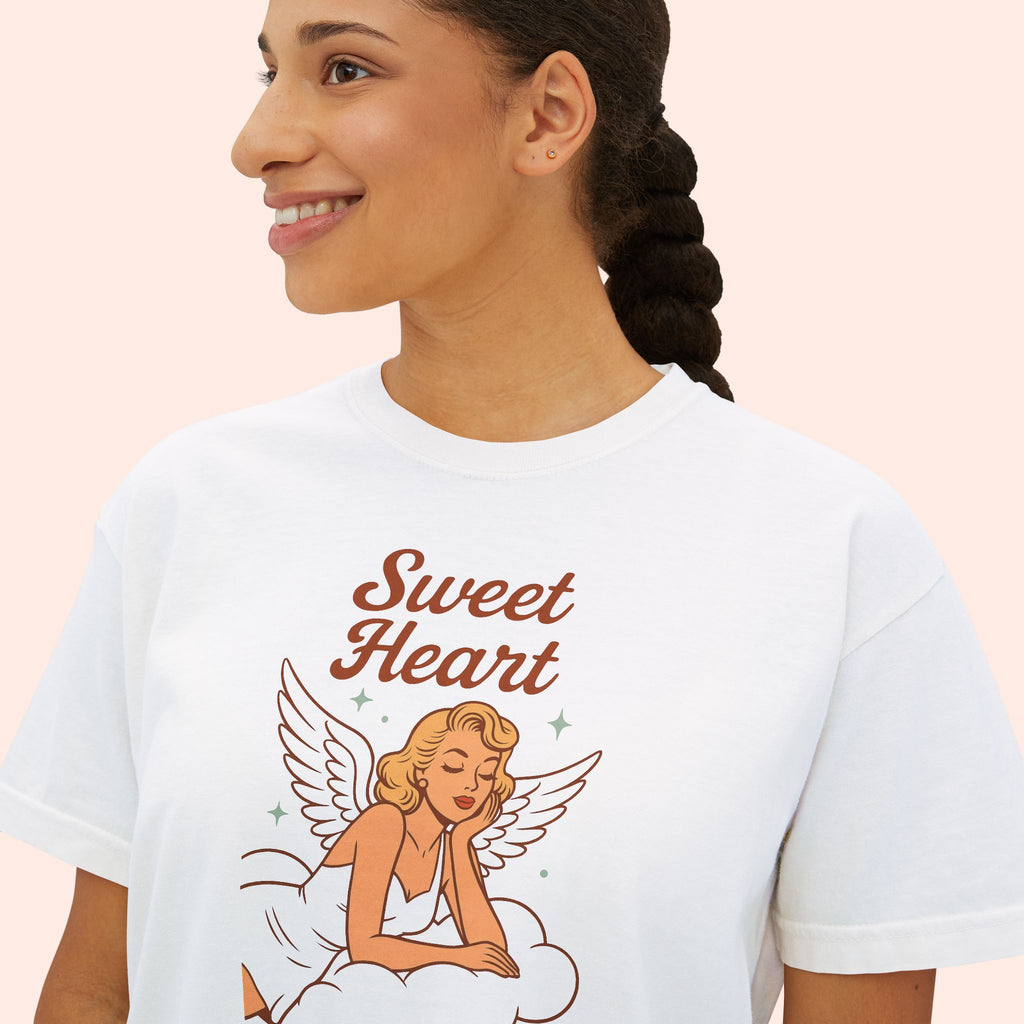 Sweet Heart – Retro Angel Vintage Boxy T-Shirt