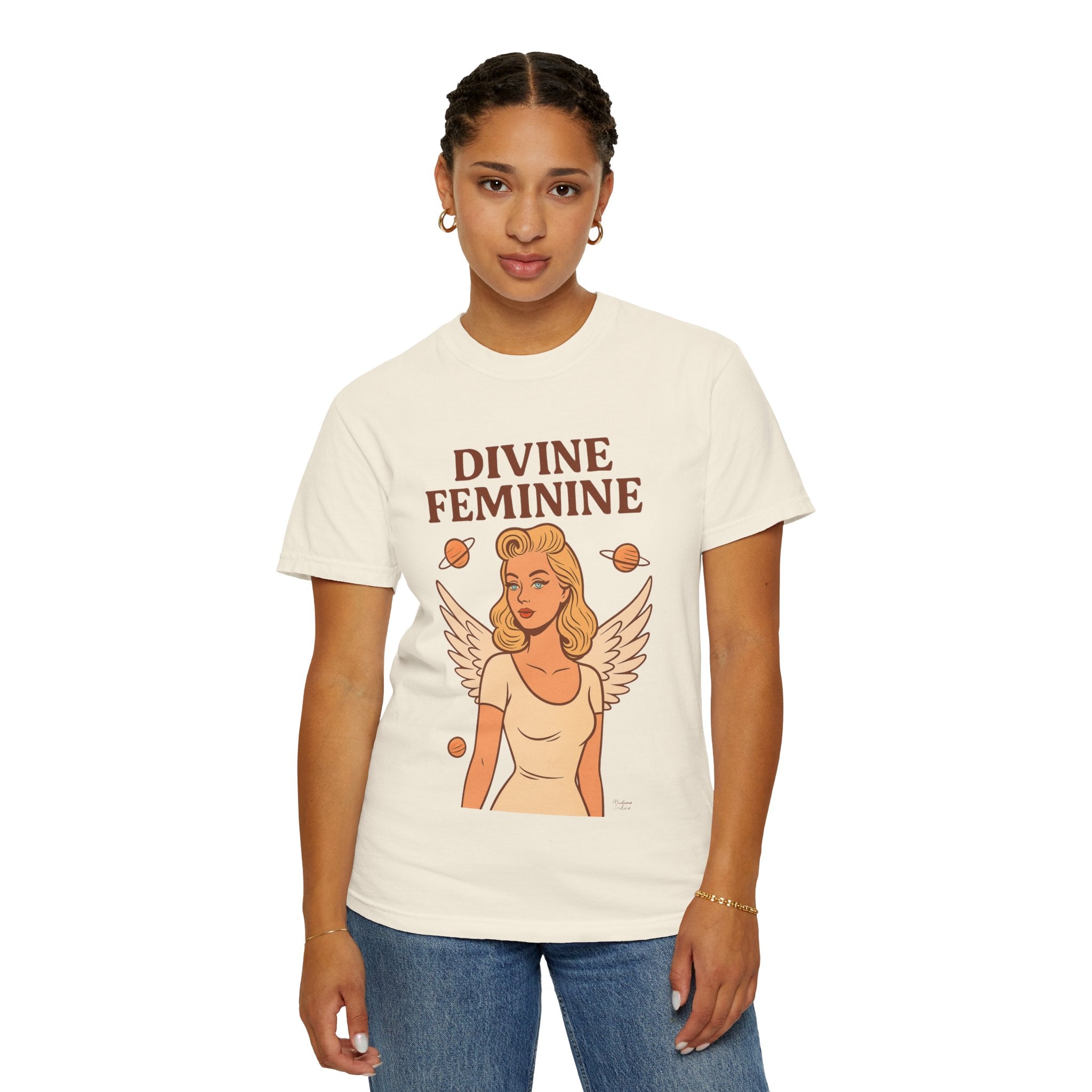 Divine Feminine Graphic T-Shirt – Vintage 50s Pin-Up Unisex Tee