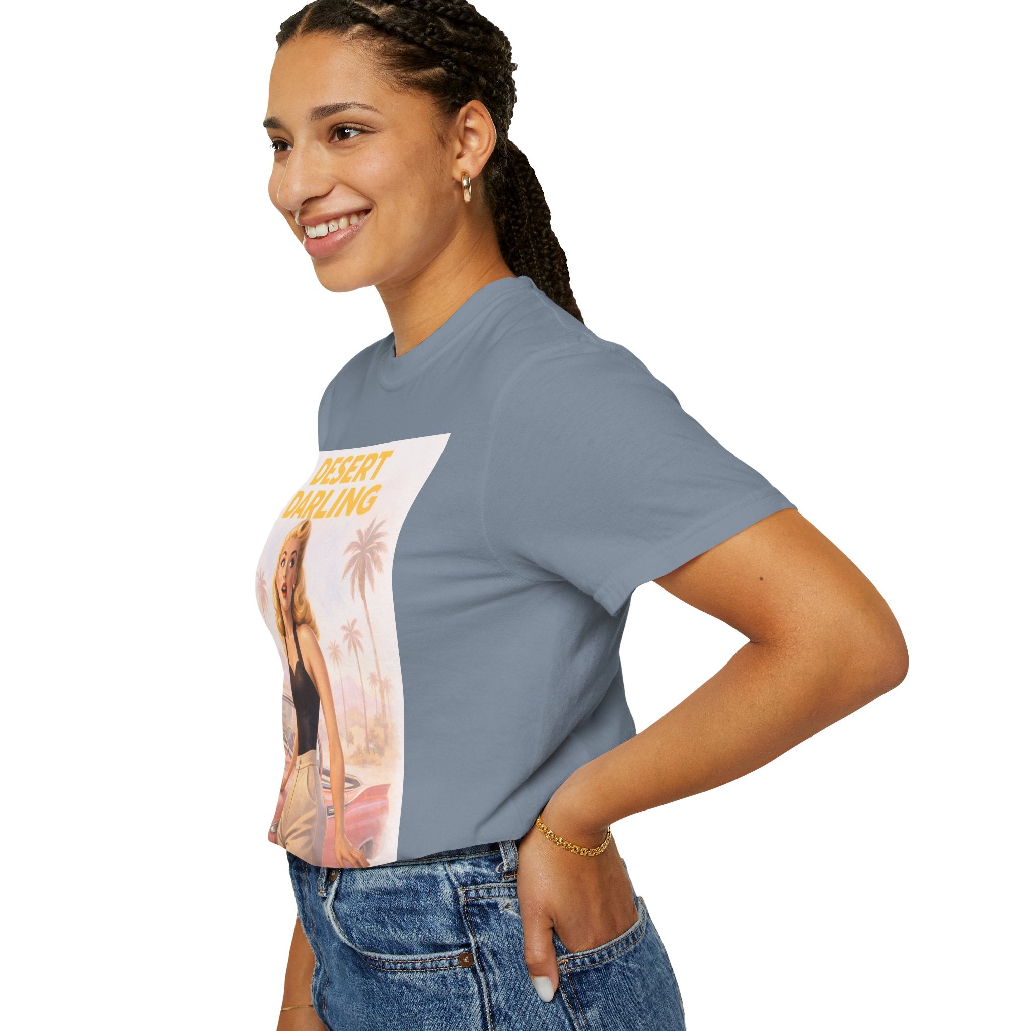 Desert Darling – Retro Pin-Up Graphic T-Shirt