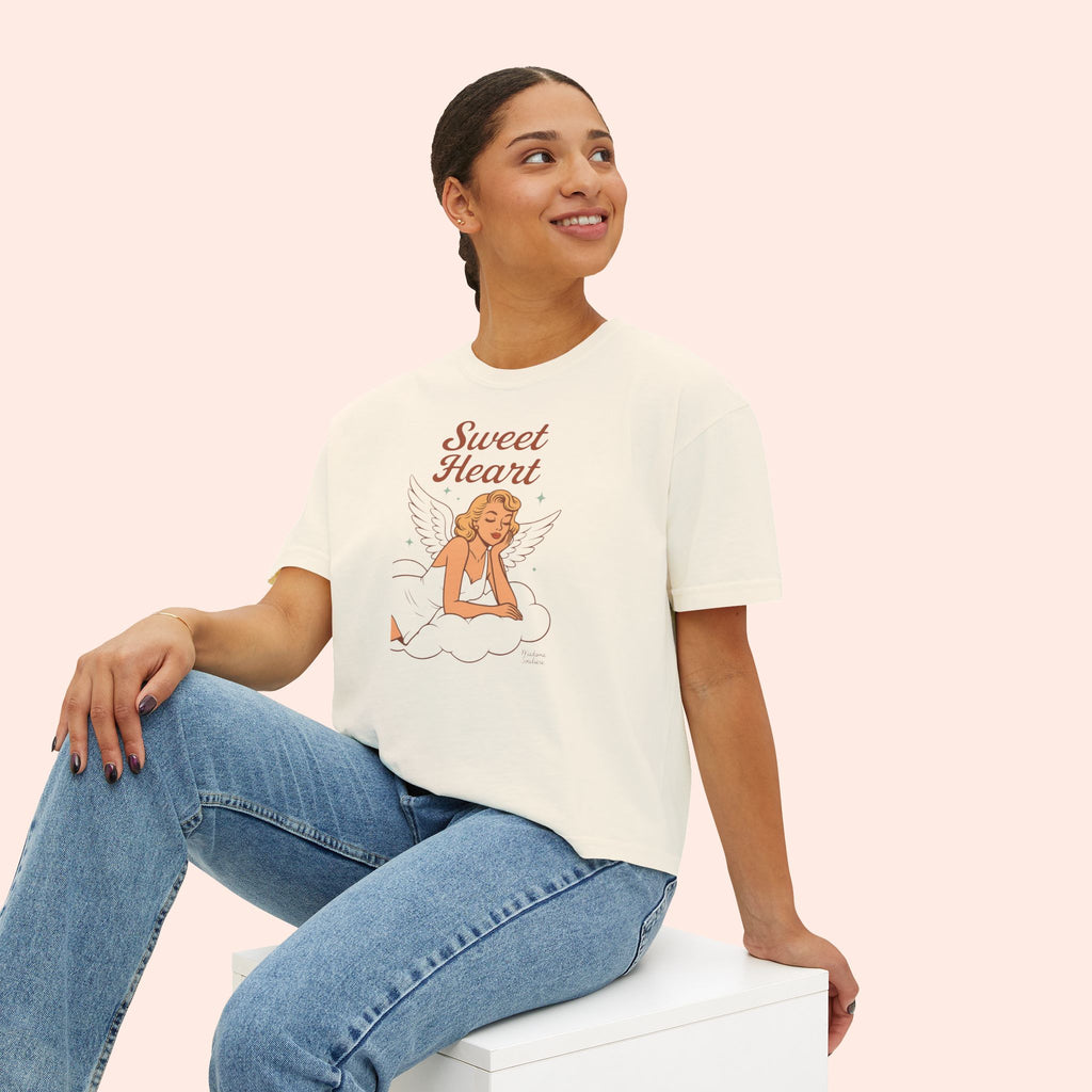 Sweet Heart – Retro Angel Vintage Boxy T-Shirt