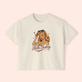 Hello Darling - Retro Pin-Up Graphic Boxy T-Shirt