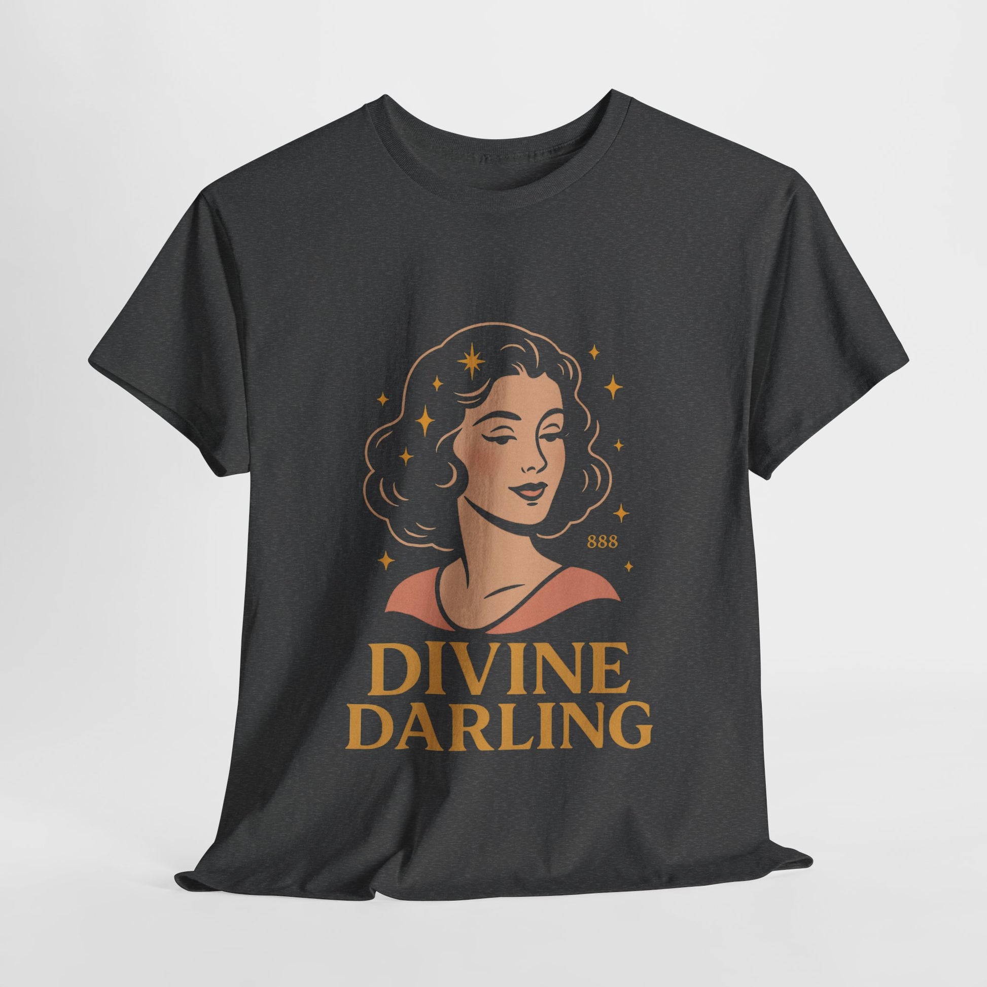 Wearing 888 Like It’s Chanel – Divine Darling T-Shirt, Vintage Retro Unisex Tee, 50s Pin Up Spirit Shirt - Madame Soulière