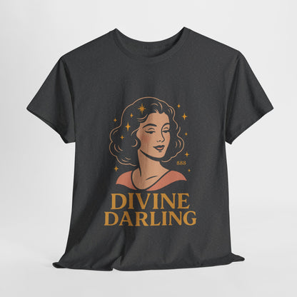 Wearing 888 Like It’s Chanel – Divine Darling T-Shirt, Vintage Retro Unisex Tee, 50s Pin Up Spirit Shirt - Madame Soulière