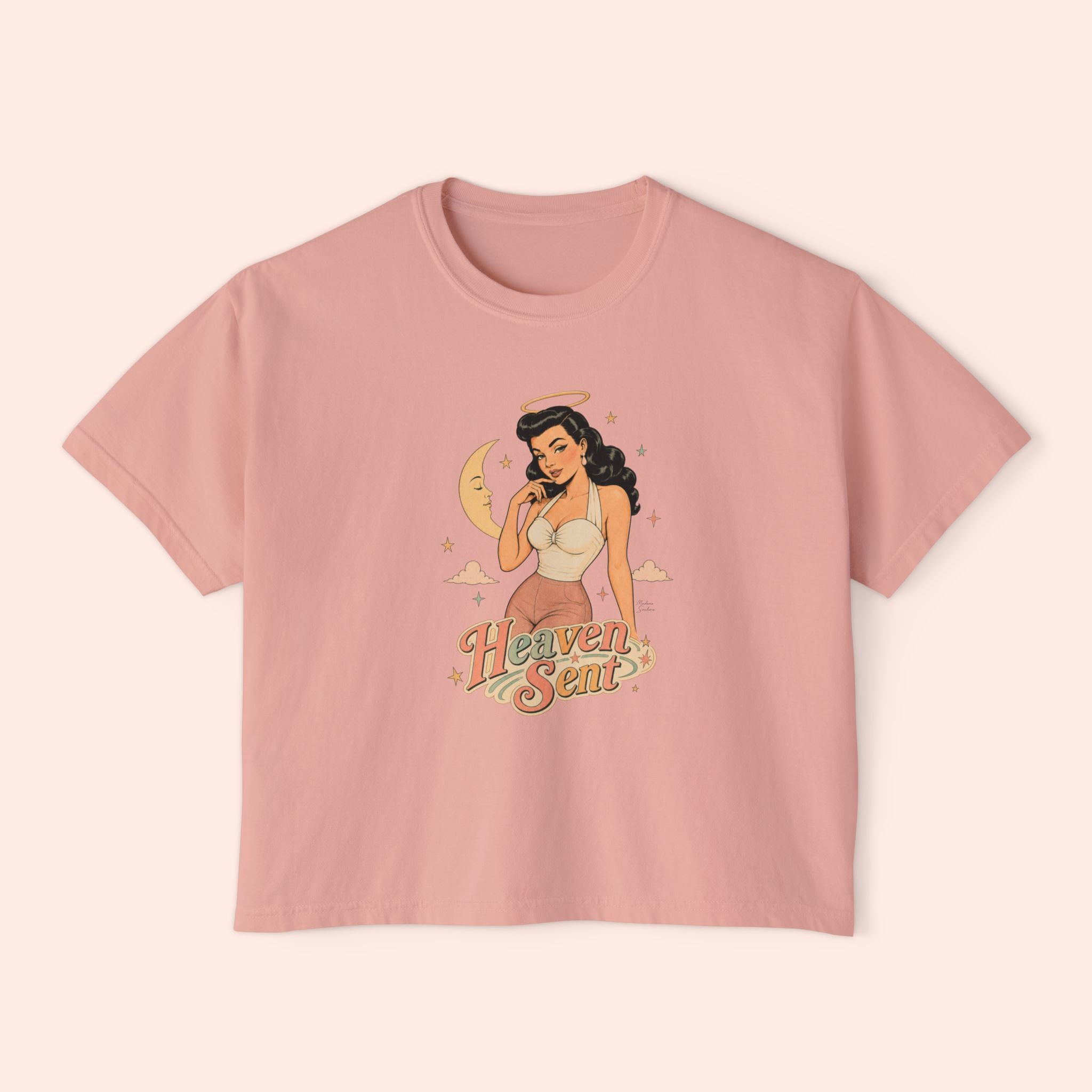 Heaven Sent – Retro Pin-Up Vintage Boxy T-Shirt