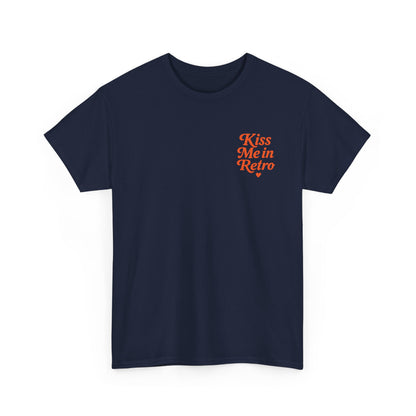 Retro Mini Slogan Unisex T-Shirt – Kiss Me in Retro Graphic Tee, Vintage Pin Up Inspired Top, 50s Rockabilly Style, Feminine Retro Statement Shirt - Madame Soulière
