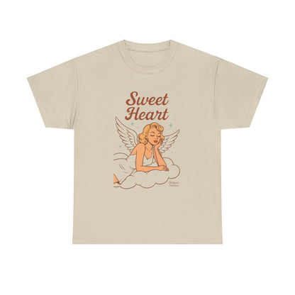 Sweet Heart Unisex T-Shirt – Retro Angel Graphic Tee, Vintage Pin Up Inspired Top, Feminine Heaven Sent Shirt - Madame Soulière