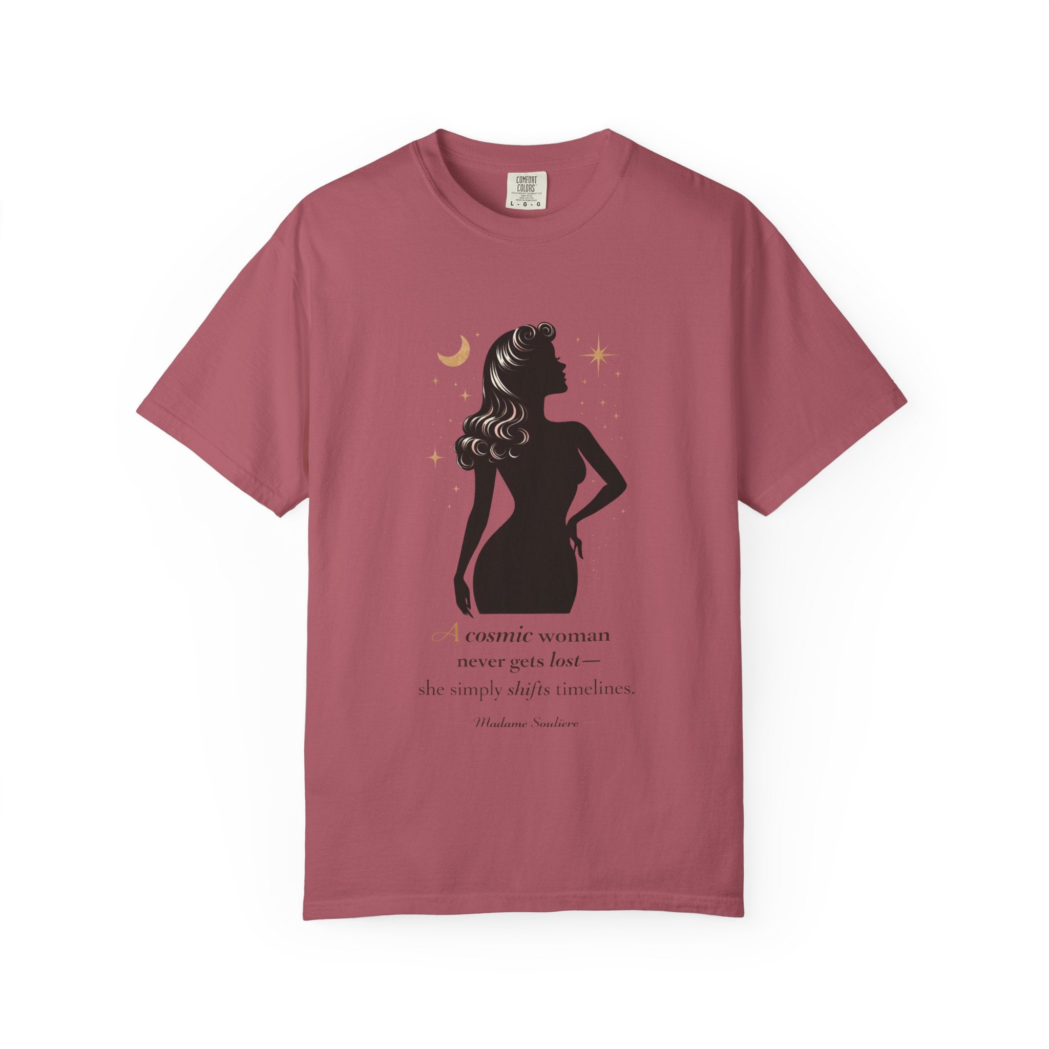 A Cosmic Woman Never Gets Lost – Vintage Feminine Cosmic T-Shirt