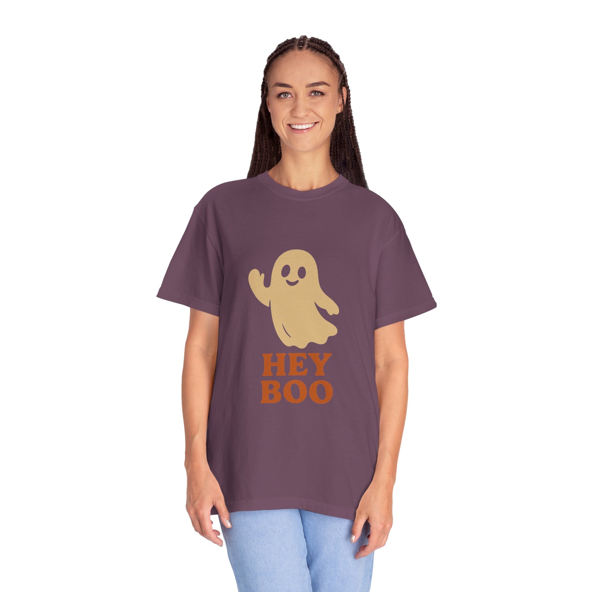 Retro Halloween Ghost T-Shirt – Vintage Pin Up Style Tee, Spooky Season Graphic Top, Hey Boo Shirt for Women & Men - Madame Soulière