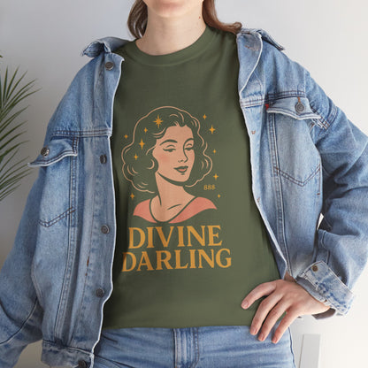 Wearing 888 Like It’s Chanel – Divine Darling T-Shirt, Vintage Retro Unisex Tee, 50s Pin Up Spirit Shirt - Madame Soulière