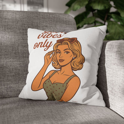 Good Vibes Only Starts Here - Retro Spiritual Pillow, Aesthetic Home Decor - Madame Soulière