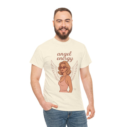 Angel Energy Unisex T-Shirt – Vintage Retro Graphic Tee, Spiritual Pin Up Shirt, Feminine Aesthetic Empowerment Top - Madame Soulière