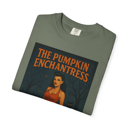 The Pumpkin Enchantress Halloween Unisex T-Shirt – Retro Witch Graphic Tee, Vintage Pumpkin Horror Top, Spooky Unisex Scary Season Shirt - Madame Soulière