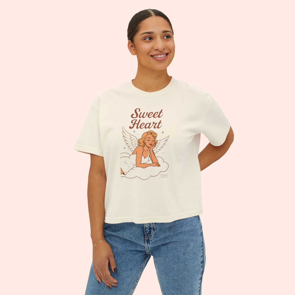 Sweet Heart – Retro Angel Vintage Boxy T-Shirt