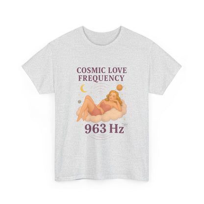 Cosmic Love Frequency 963 Hz Unisex T-Shirt – Retro Vintage Spiritual Graphic Tee, Angel Number Vibes, Feminine Pin Up Inspired Top - Madame Soulière