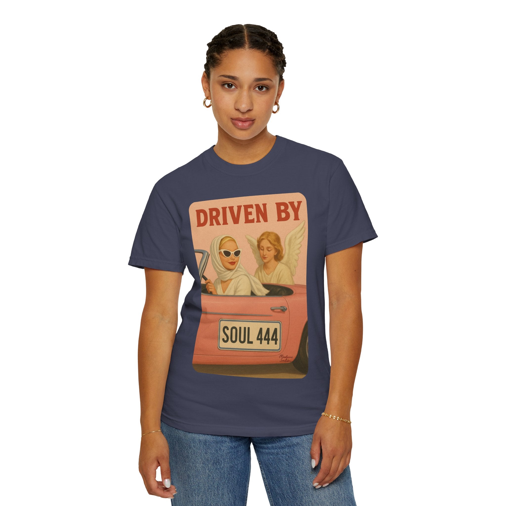 Driven by Soul 444 Graphic T-Shirt – Spiritual Retro Angel Number Unisex Tee