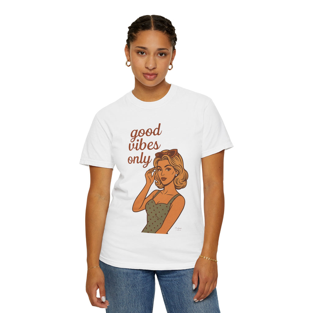 Good Vibes Only – Retro Pin-Up Vintage T-Shirt