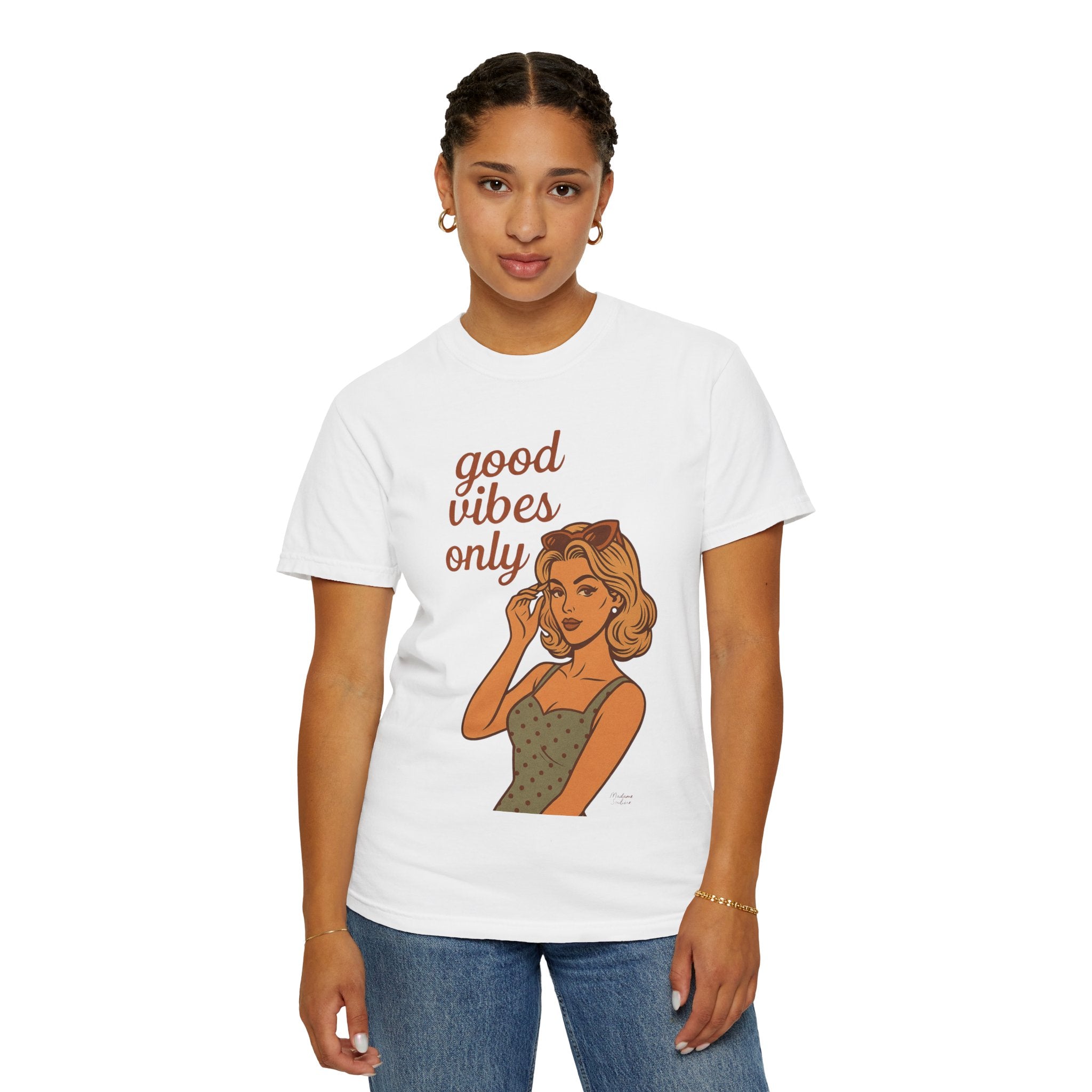 Good Vibes Only – Retro Pin-Up Vintage T-Shirt