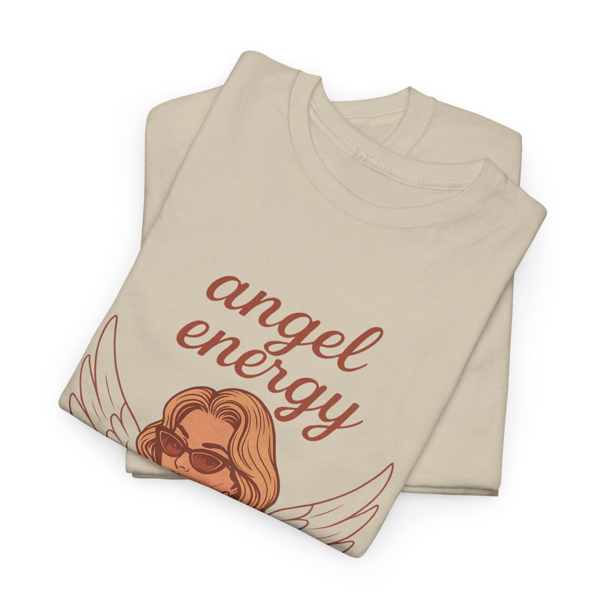 Angel Energy Unisex T-Shirt – Vintage Retro Graphic Tee, Spiritual Pin Up Shirt, Feminine Aesthetic Empowerment Top - Madame Soulière