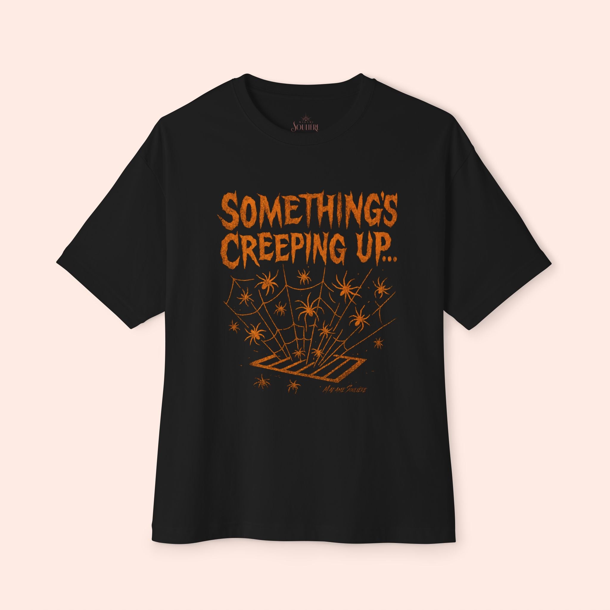 Something’s Creeping Up… – Vintage Horror Long Boxy T-Shirt