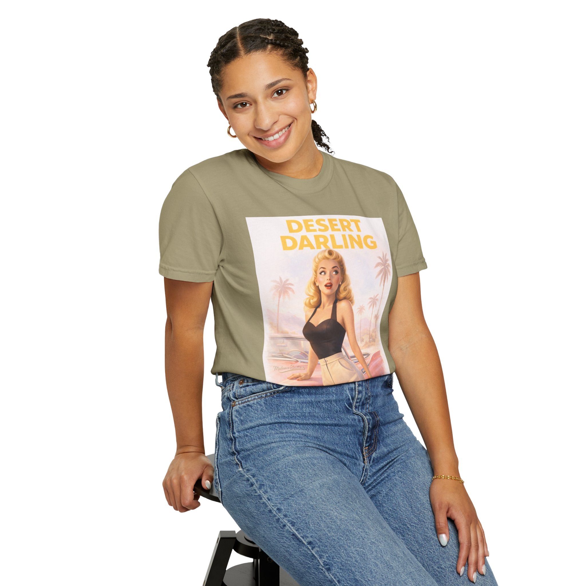 Desert Darling – Retro Pin-Up Graphic T-Shirt