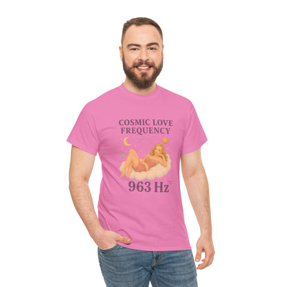 Cosmic Love Frequency 963 Hz Unisex T-Shirt – Retro Vintage Spiritual Graphic Tee, Angel Number Vibes, Feminine Pin Up Inspired Top - Madame Soulière