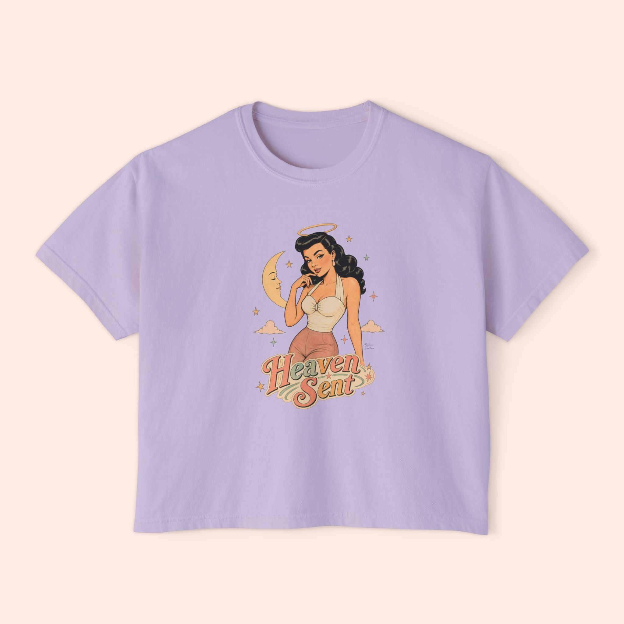 Heaven Sent – Retro Pin-Up Vintage Boxy T-Shirt