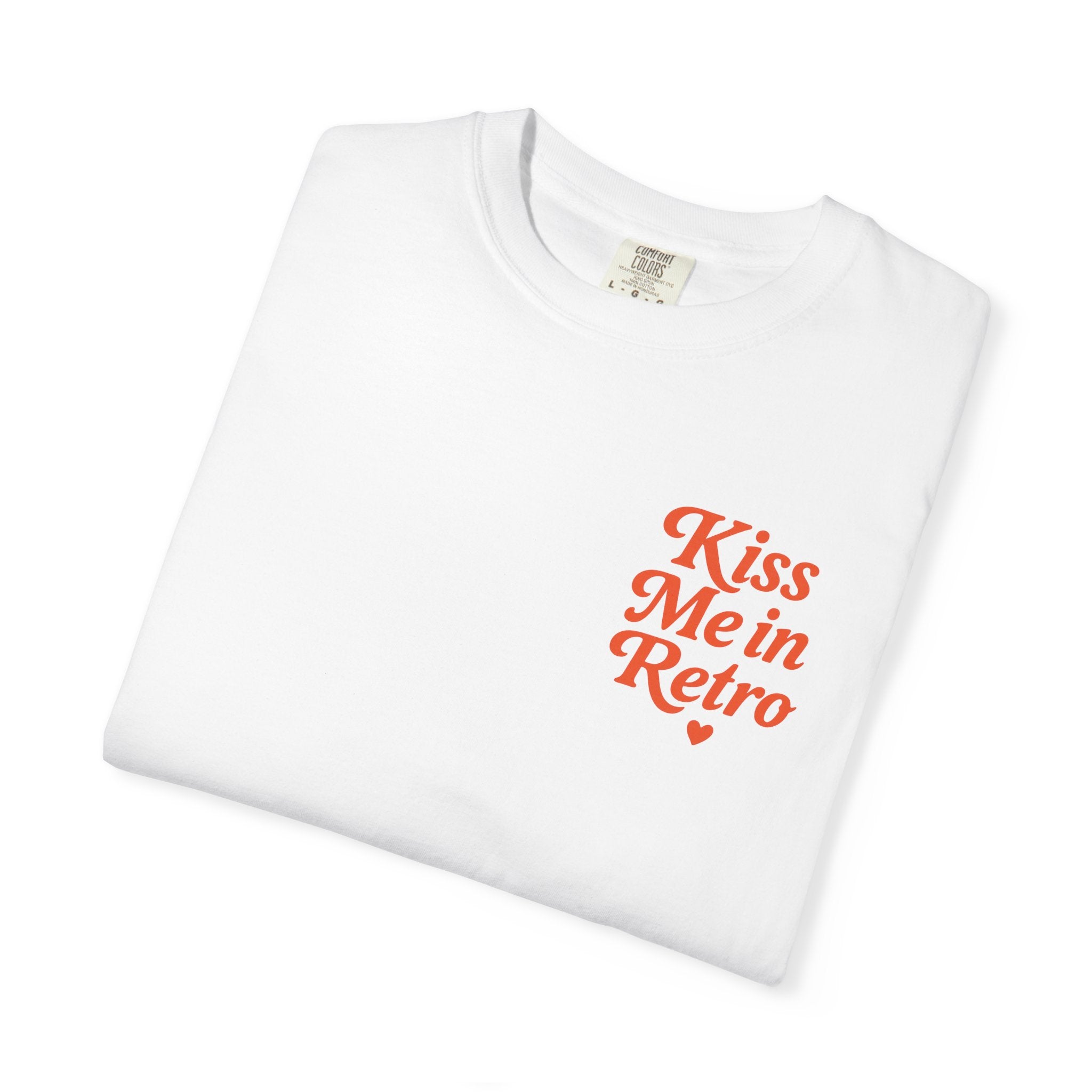 Kiss Me in Retro Graphic T-Shirt – Vintage Mini Motif Unisex Tee
