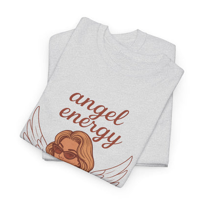 Angel Energy Unisex T-Shirt – Vintage Retro Graphic Tee, Spiritual Pin Up Shirt, Feminine Aesthetic Empowerment Top - Madame Soulière