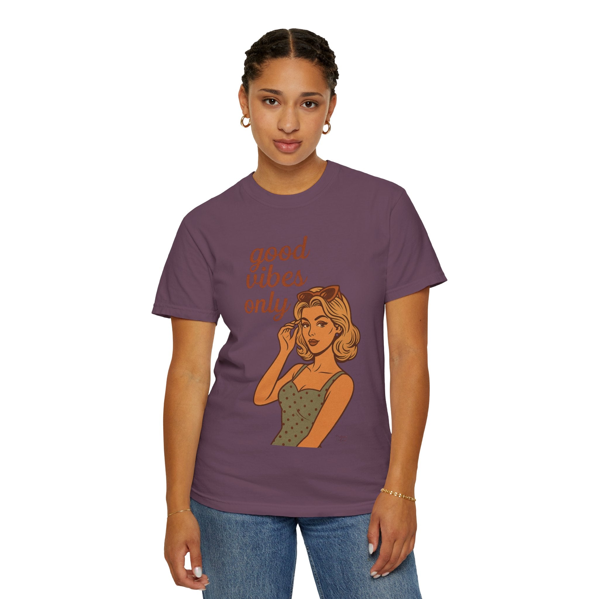 Good Vibes Only – Retro Pin-Up Vintage T-Shirt