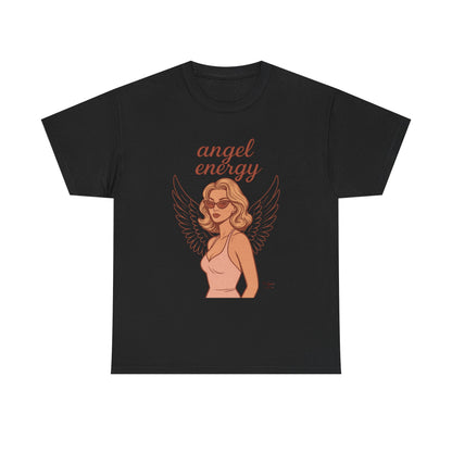 Angel Energy Unisex T-Shirt – Vintage Retro Graphic Tee, Spiritual Pin Up Shirt, Feminine Aesthetic Empowerment Top - Madame Soulière