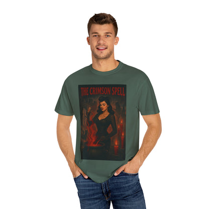 The Crimson Spell Halloween Unisex T-Shirt – Retro Witch Graphic Tee, Vintage Horror Spooky Top,  Scary Season Shirt - Madame Soulière