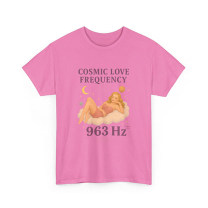 Cosmic Love Frequency 963 Hz Unisex T-Shirt – Retro Vintage Spiritual Graphic Tee, Angel Number Vibes, Feminine Pin Up Inspired Top - Madame Soulière