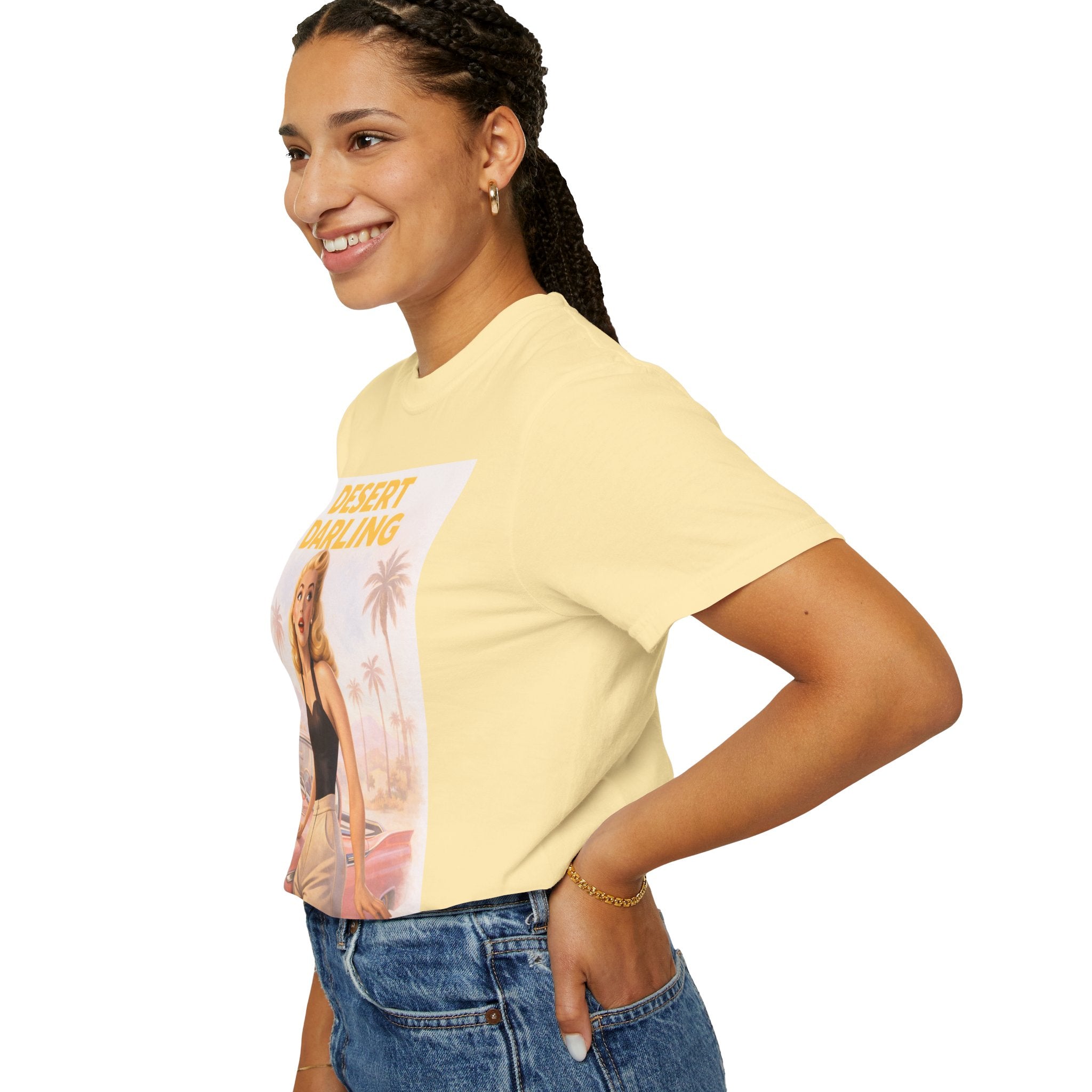 Desert Darling – Retro Pin-Up Graphic T-Shirt
