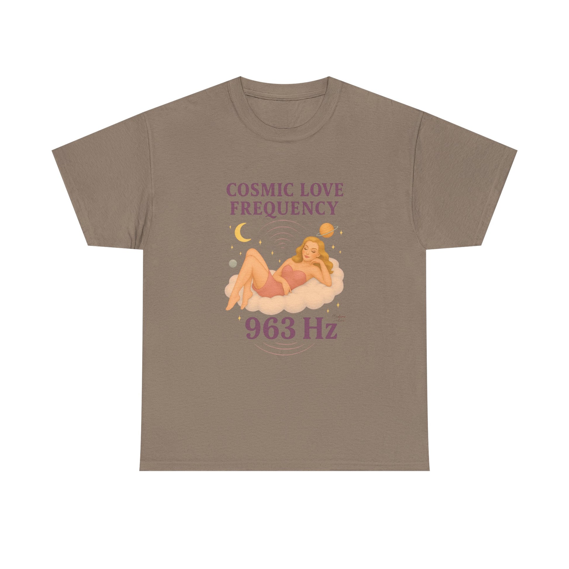 Cosmic Love Frequency 963 Hz Unisex T-Shirt – Retro Vintage Spiritual Graphic Tee, Angel Number Vibes, Feminine Pin Up Inspired Top - Madame Soulière