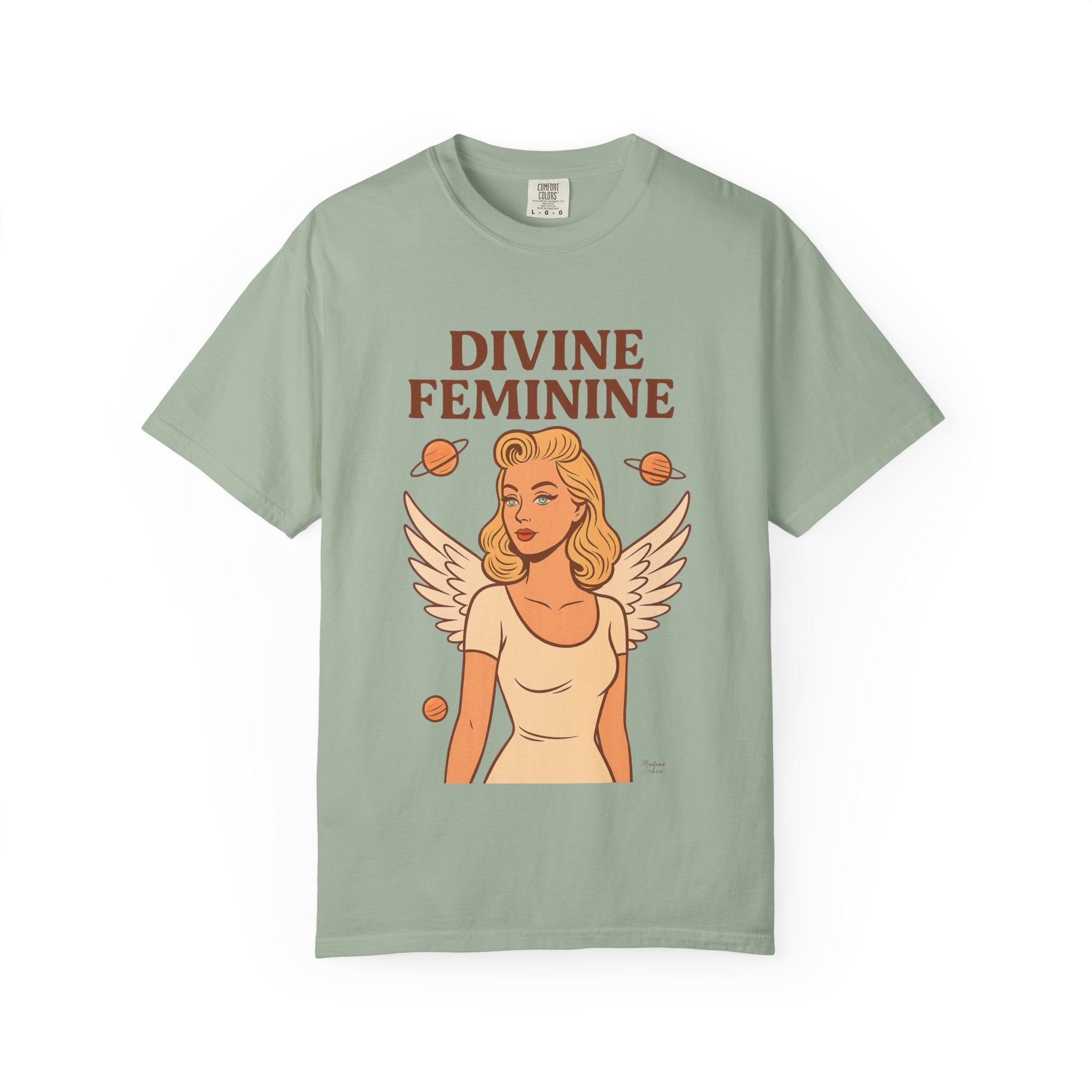 Divine Feminine Graphic T-Shirt – Vintage 50s Pin-Up Unisex Tee